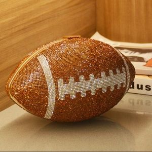 Love Glitz Rhinestone Embellished Football Purse